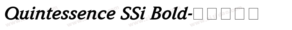 Quintessence SSi Bold字体转换